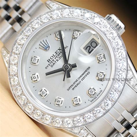 rolex white gold women's watch|ladies Rolex datejust white dial.